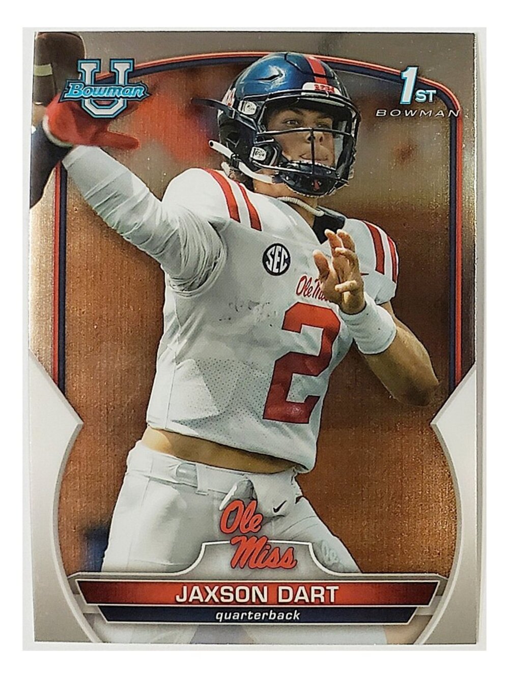 JAXSON DART ROOKIE "1ST BOWMAN" CHROME 2022 BOWMAN CHROME UNIVERSITY #94, GIANTS